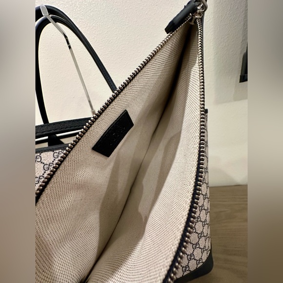 Gucci Ophidia GG Large Tote In Beige and Blue Supreme - Picture 3 of 15